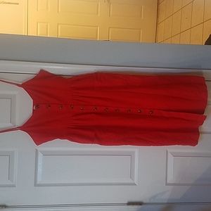 Red linen American Eagle dress size L